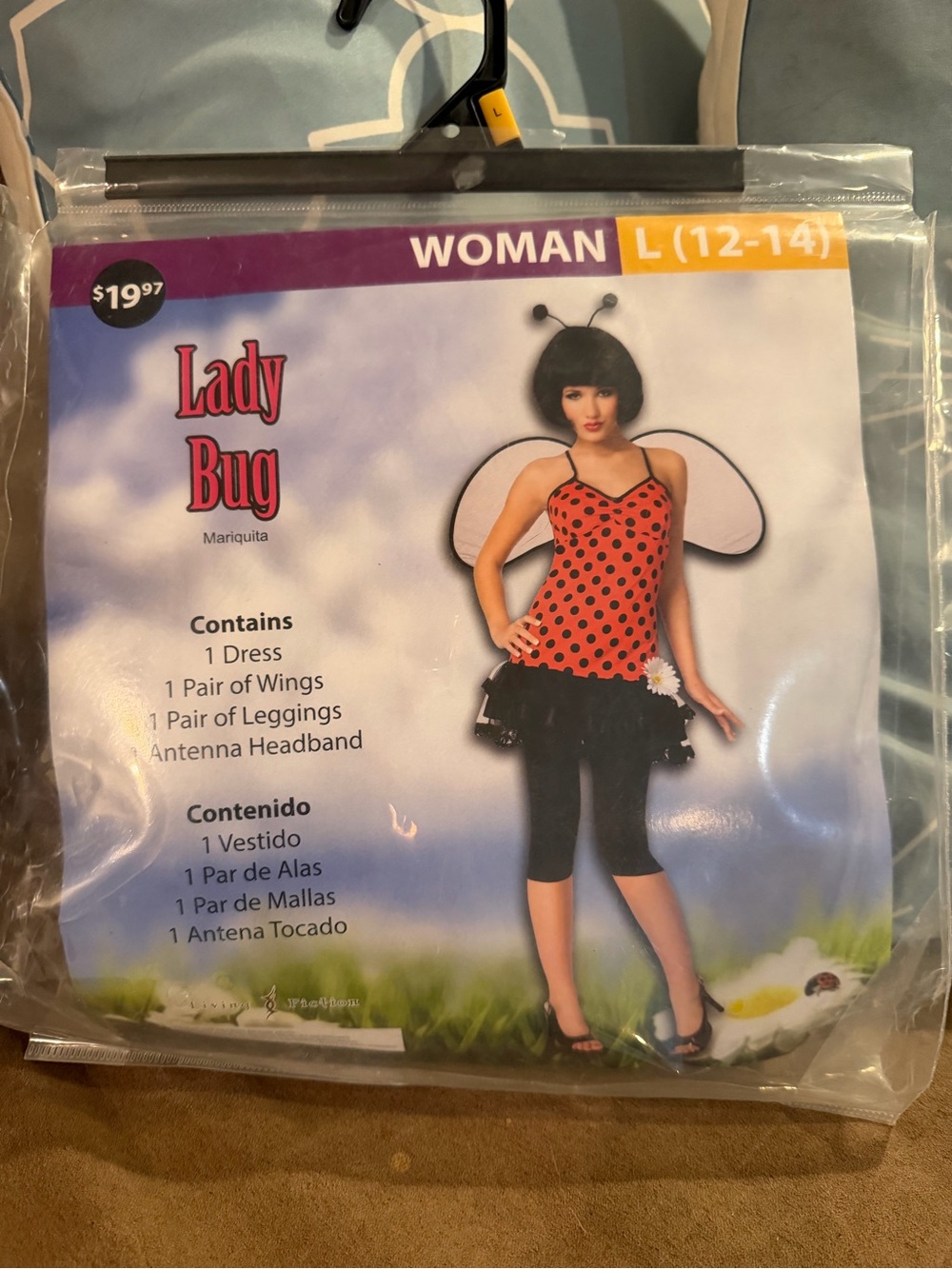 Women’s Lady Bug Halloween Costume – Red and Black size Large